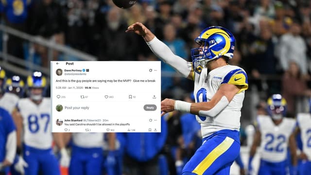 “Give Me a Break”: Dave Portnoy Blames Matthew Stafford During Rams - Panthers Game