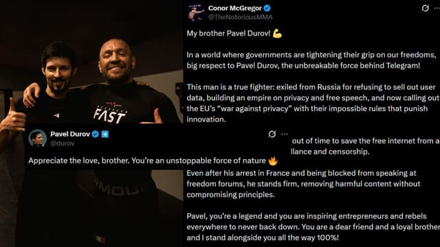 Pavel Durov Acknowledges Conor McGregor’s Support Amidst Legal Issues