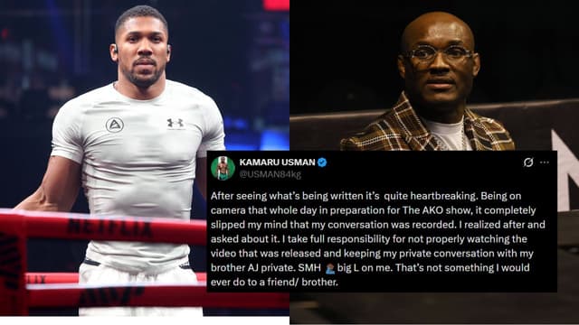 Kamaru Usman Takes Blame for Anthony Joshua Call Leak: “Big L On Me”