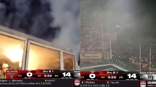 Fans Briefly Cleared as Food Truck Catches Fire at Wake Forest Stadium