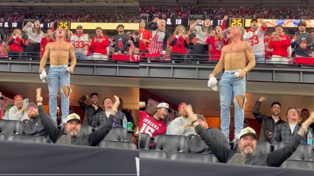 Pat McAfee Goes Wild Shirtless After Indiana’s Big Ten Upset