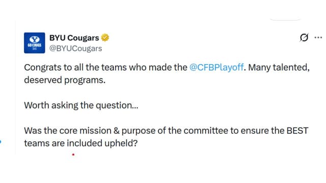 ‘How Do You Defend This?’ BYU Takes Aim at CFP Committee After Snub