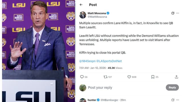 Lane Kiffin Set to Hold Talks With Sam Leavitt Amid QB’s Miami Move