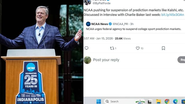 NCAA President Charlie Baker Proposes Suspension For Prediction Markets Like Kalshi