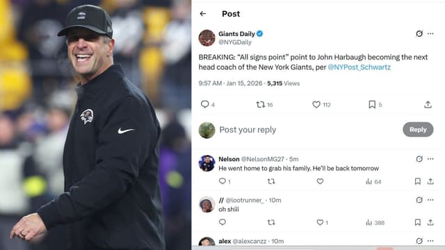“All Signs Point” to John Harbaugh Becoming the Giants Head Coach