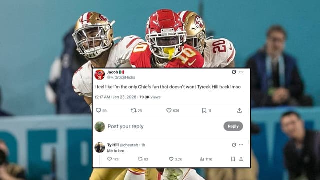 Tyreek Hill Drops Three-Word Response to Fan’s “I Don’t Want Cheetah in the Chiefs” Post