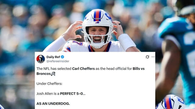 Bills vs. Broncos: Josh Allen is 5-0 Under Head Ref Carl Cheffers