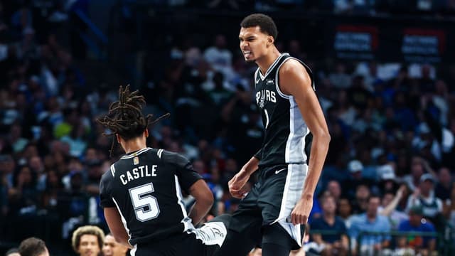 Victor Wembanyama And Stephon Castle Connect For Wild Backboard Lob Dunk