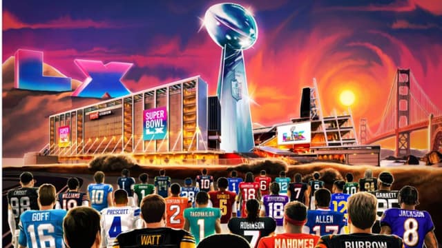 Super Bowl Conspiracy: NFL’s 2025 Graphic Features Drake Maye, Sam Darnold Near Trophy
