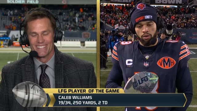 Tom Brady Names Caleb Williams LFG Player of the Game After Clutch Finish