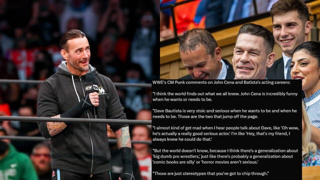 CM Punk Defends Cena, Bautista Against ‘Big Dumb Wrestler’ Stereotype