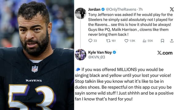 Kyle Van Noy Fires Back at Ravens Fan Who Called Malik Harrison a “Clown”