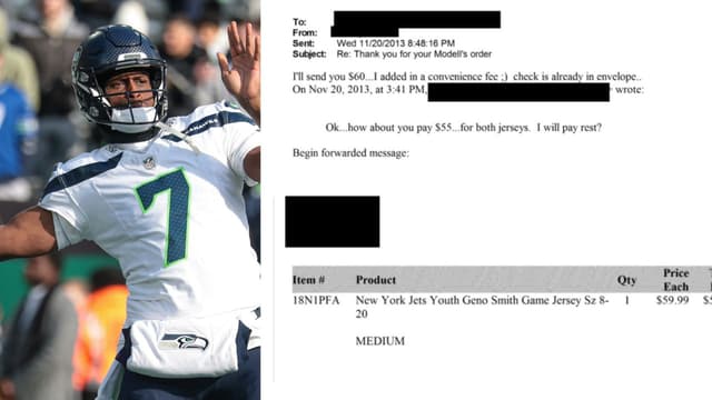 Epstein Files: Unnamed Person Ordered a Geno Smith jersey from Modells for $59.99