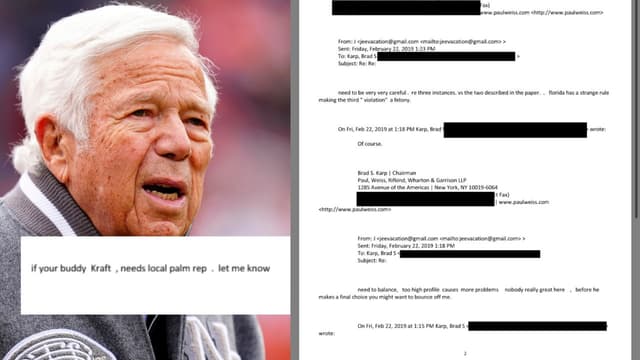 Jeffrey Epstein Tried to Help Robert Kraft Secure Legal Representation in 2019 Case