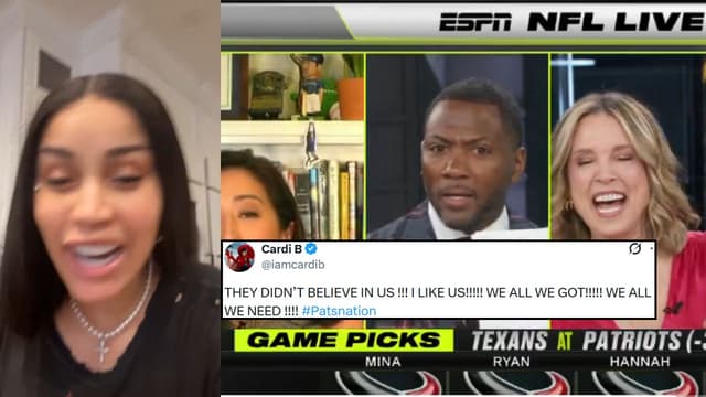 Cardi B Torches ESPN NFL Crew for Picking Texans Over Patriots