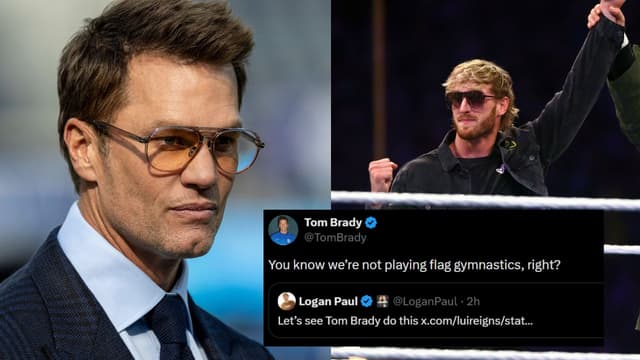 Tom Brady Claps Back At Logan Paul's WWE-Stunt Dare With ‘Flag Gymnastics’ Dig