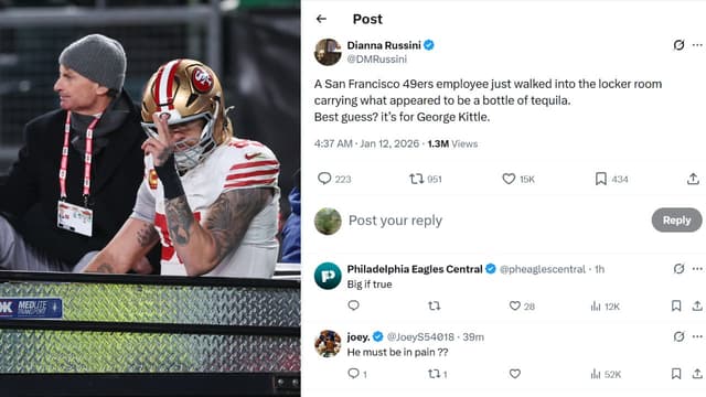 “It’s For George Kittle”: 49ers Employee Carries a Bottle of Tequila Into Locker Room