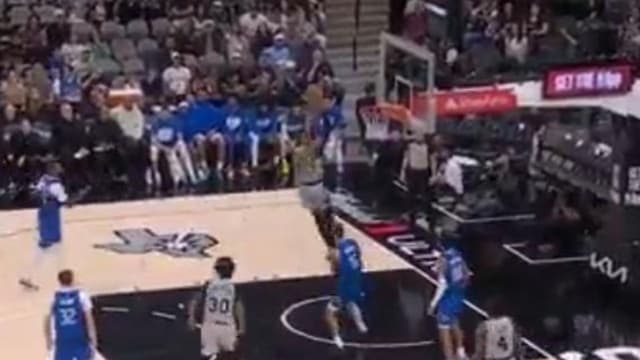 Victor Wembanyama Completes Effortless Ally-Oop Dunk After Incredible Defensive Sequence