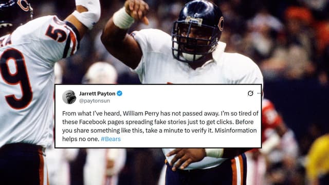 “William Perry Has Not Passed Away”: Jarrett Payton Debunks Viral Rumor 