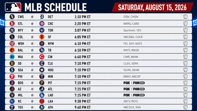 15-Game Saturday Slate Packed With Playoff-Race Matchups