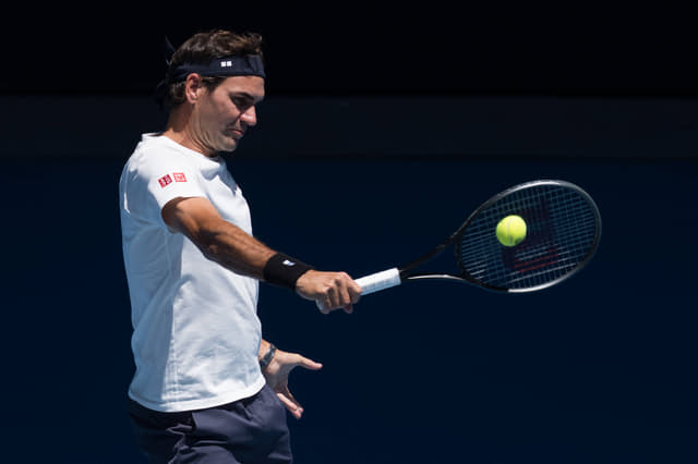 Roger Federer Returns To Rod Laver Arena For Practice With Casper Ruud