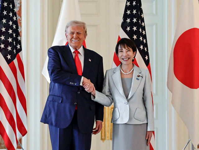 Japanese PM Sanae Takaichi Gifts Donald Trump Hideki Matsuyama-Signed Bag