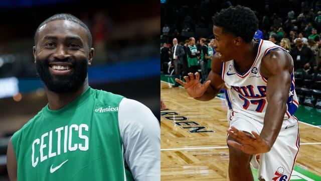 Jaylen Brown Sings VJ Edgecombe's Praise For His Rookie Debut