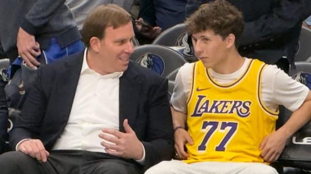 Patrick Dumont Converses With Luka Doncic Fan At Mavericks-Bucks