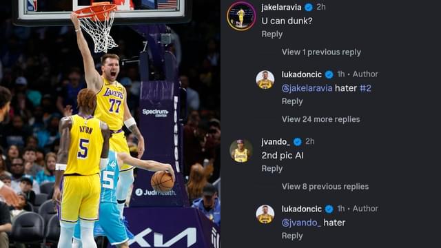 Lakers Players Troll Luka Doncic On His Dunk