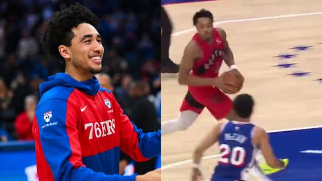 Scottie Barnes Blows Kiss To Jared McCain on Fast-Break