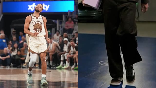 Steph Curry Pulls Up To Warriors-Rockets Rocking Travis Scott's Nikes