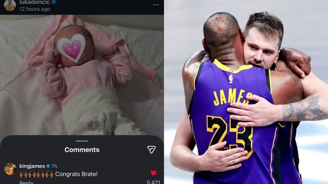 LeBron James' Short And Sweet Message To Luka Doncic Following His Daughter's Birth