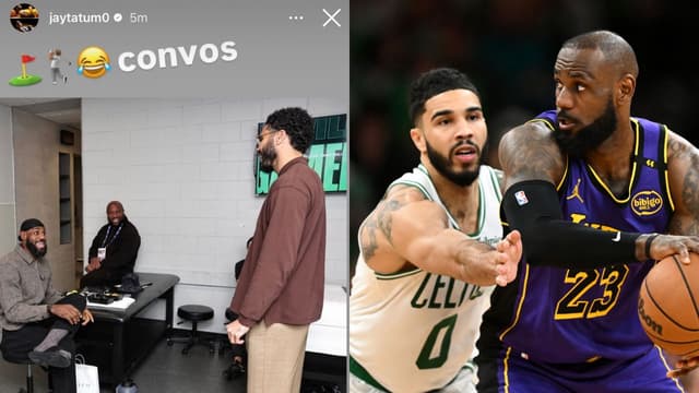 Jayson Tatum Shows Off Linking Up With LeBron James