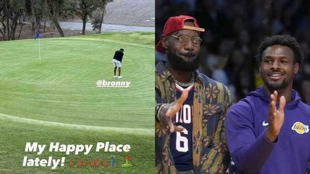 LeBron James Gushes Over Quality Time With Son Bronny During Golf