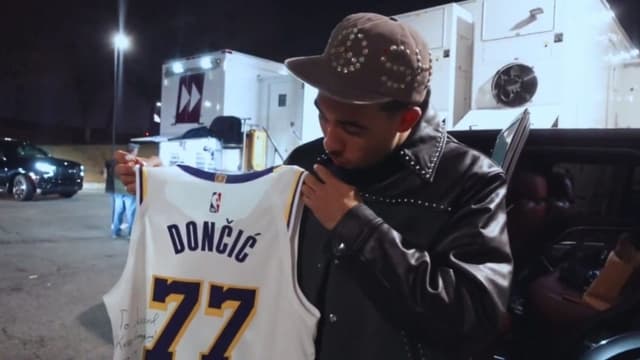 Jared McCain Flexes Exchanging Jerseys With Luka Doncic