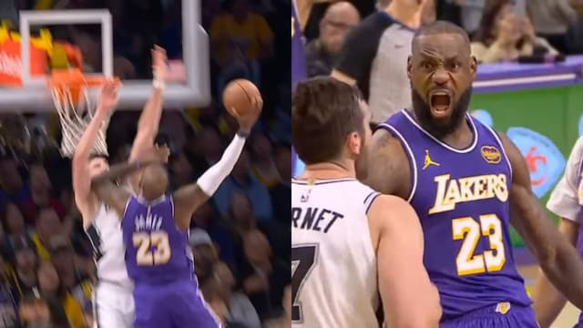 WATCH: LeBron James Yells In Luke Kornet's Face After Unleashing Monster Dunk on Him