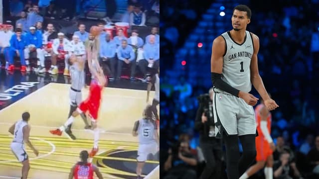 Victor Wembanyama Has Emphatic Block On Chet Holmgren