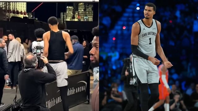 Victor Wembanyama Hilariously Caught Stepping Over A Tall Crowd Barrier