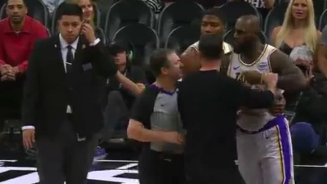 LeBron James Had To Be Separated From The Referee In Moment Of Anger