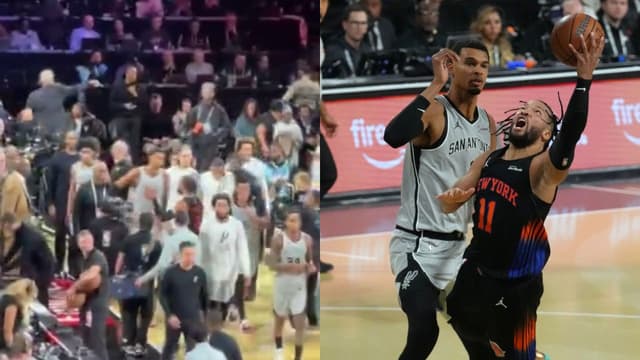 Victor Wembanyama Caught Ignoring Jalen Brunson's Handshake Post Spurs NBA Cup Loss