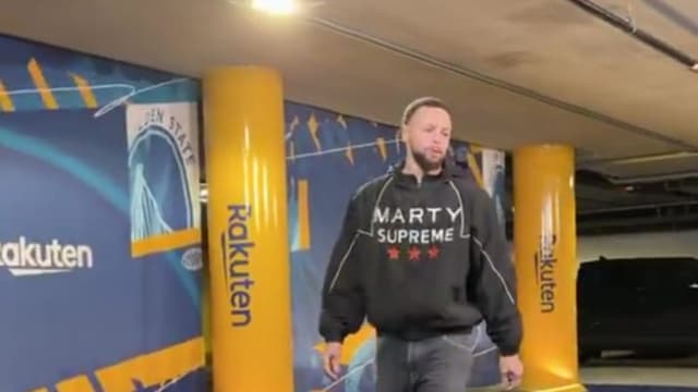 Steph Curry Pulls Up To Warriors-Suns In Timothee Chalamet's Marty Supreme Jacket