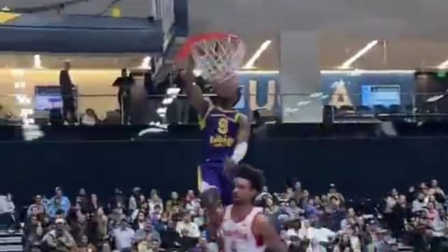 Bronny James Goes Coast-To-Coast For Emphatic Dunk In G-League