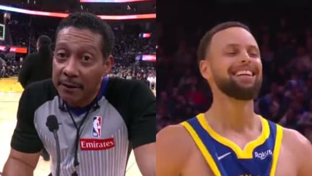 Steph Curry Laughs At Ref Bill Kennedy's Unserious Challenge Ruling
