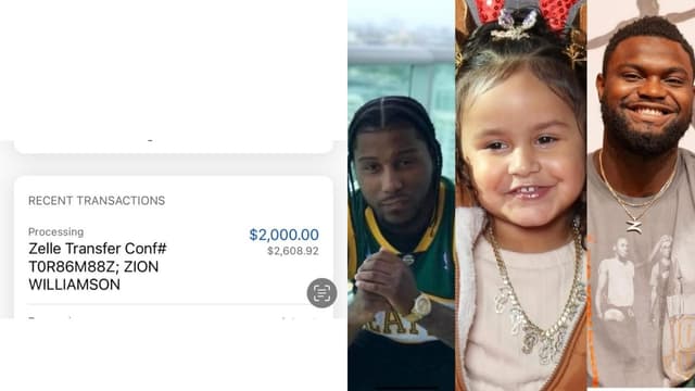 IG Model Shows Transaction Hinting Towards Zion Williamson Being Her Baby Daddy