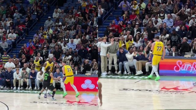 Luka Doncic Trash Talks Pelicans Fans Courtside After Hitting A Fall-Away Deep 3