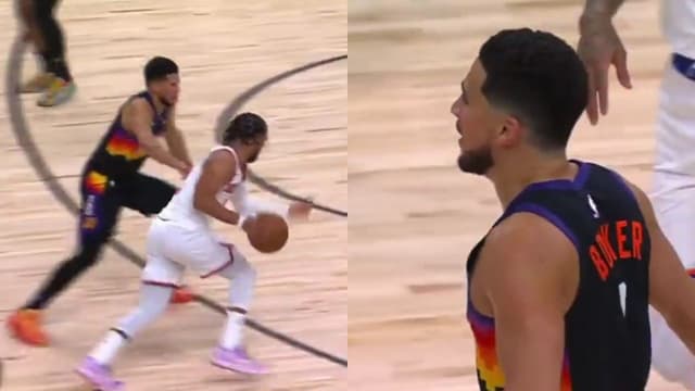 Devin Booker's Exasperated Reaction To 'Weak' Jalen Brunson Whistle