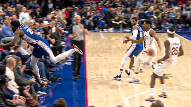 Joel Embiid Jokingly Calls Himself 'Stupid' For Diving Into The Stands