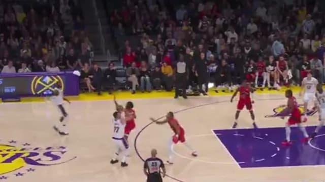 Luka Doncic Ends The Half With A Heavily Contested 3