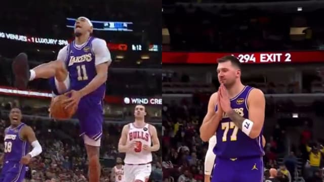 Luka Doncic Throws Up A Prayer As Jaxson Hayes Throws Down An Eastbay Dunk Vs Bulls