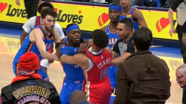 Lu Dort Winds Up A Punch As He Gets Into Massive Fight With Jeremiah Fears